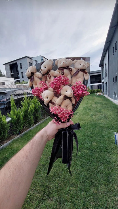 Işıklı Sevimli Peluş Ayıcık Buketi | Sevdiklerinize Özel